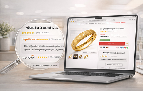 Yorumların ürün sayfası ve ana sayfada gösterimi