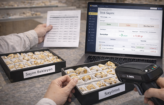 Barkod/RFID ile stok sayımı ve şubeler arası transfer